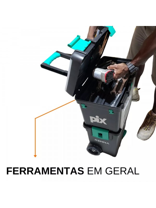 Caixa De Ferramentas Dupla Preta Pix / Renna